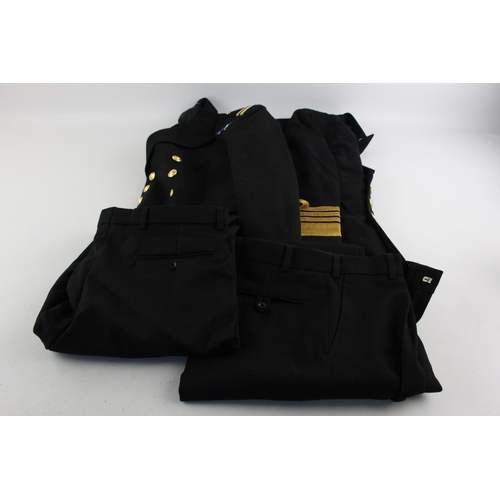 497 - A vintage Royal Navy officer's uniform comprising jacket and trousers