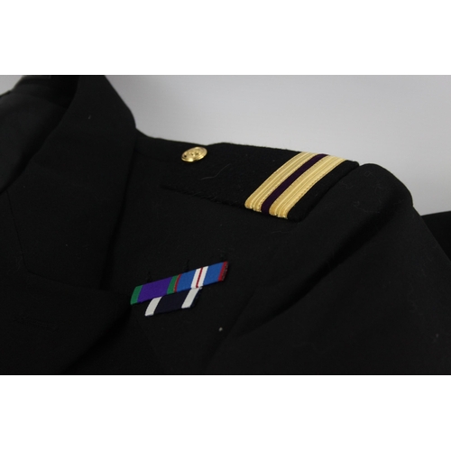 497 - A vintage Royal Navy officer's uniform comprising jacket and trousers