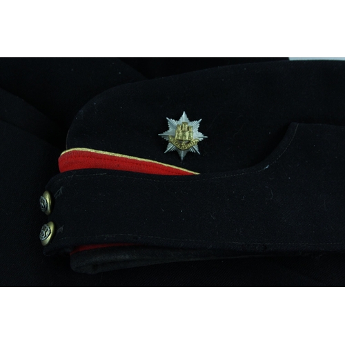 501 - A vintage British military officer's mess dress uniform comprising waistcoat, tunic, trousers and ca... 