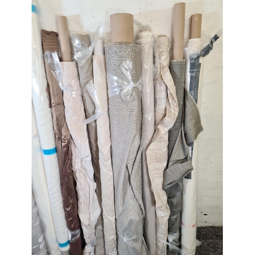 199 - Eighteen rolls of good quality fabric