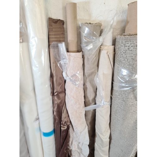 199 - Eighteen rolls of good quality fabric