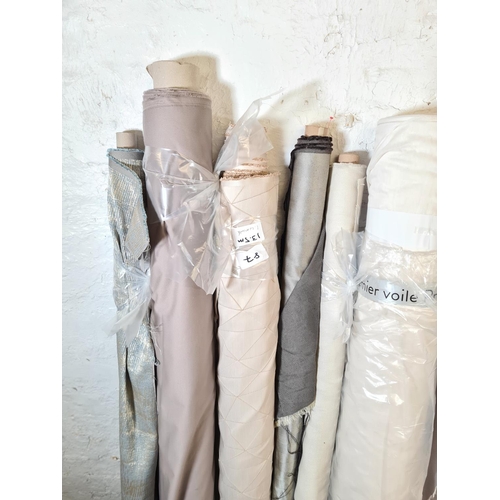 199 - Eighteen rolls of good quality fabric