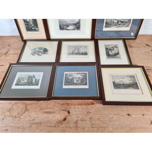 234 - Nine framed engravings