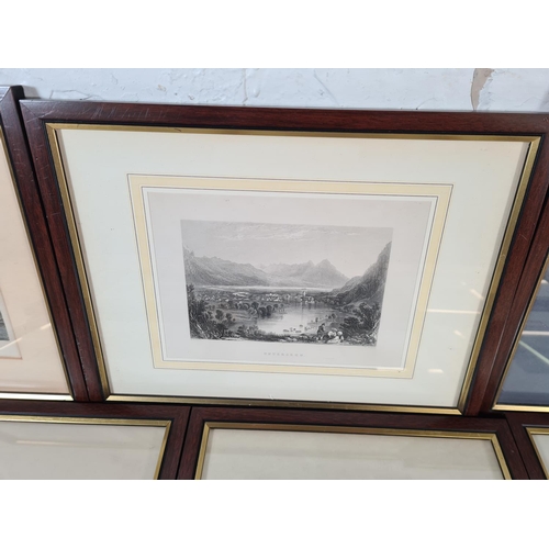 234 - Nine framed engravings