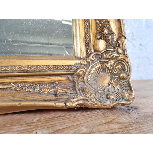 241 - A 19th century style gilt framed bevelled edge wall mirror - approx. 105cm high x 73cm wide