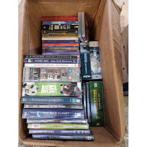 729 - A collection of items to include Venturer two monitor portable DVD player, boxed Nikkai A34HA satell... 