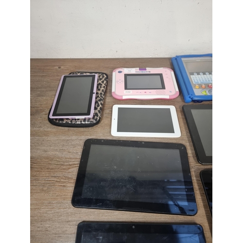 712 - Thirteen items, eleven tablets and two Vtech children's tablets