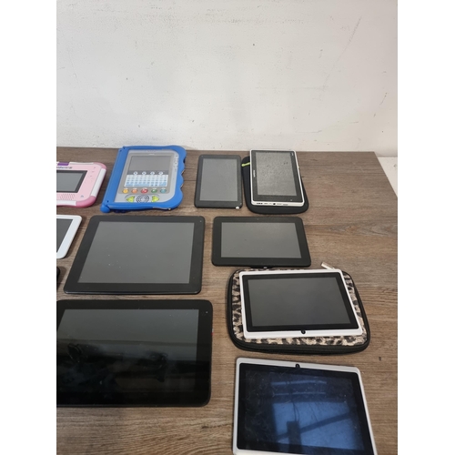 712 - Thirteen items, eleven tablets and two Vtech children's tablets