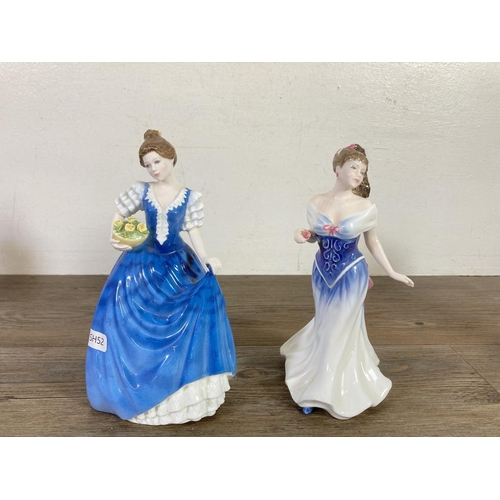 324 - Seven ceramic figurines to include Royal Doulton For You - HN 3754, Royal Doulton Kathleen - HN 3609... 