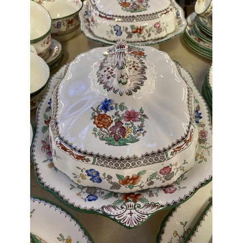 343 - A large collection of Copeland Spode Chinese Rose dinnerware