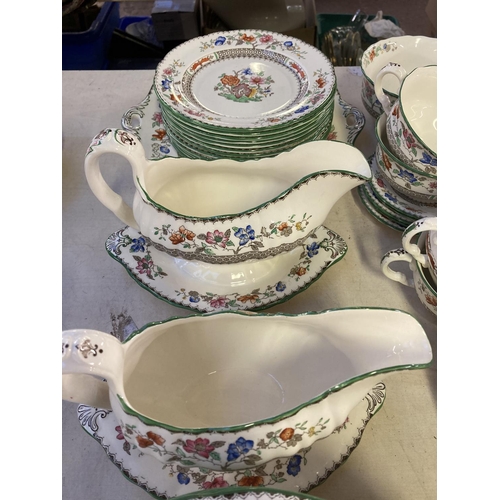 343 - A large collection of Copeland Spode Chinese Rose dinnerware