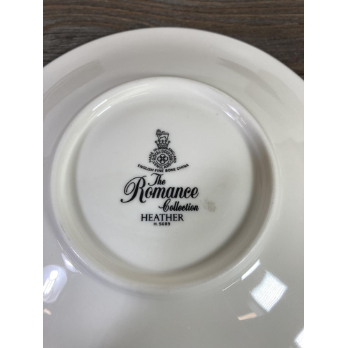 350 - A collection of Royal Doulton The Romance Collection Heather H5089 fine bone china