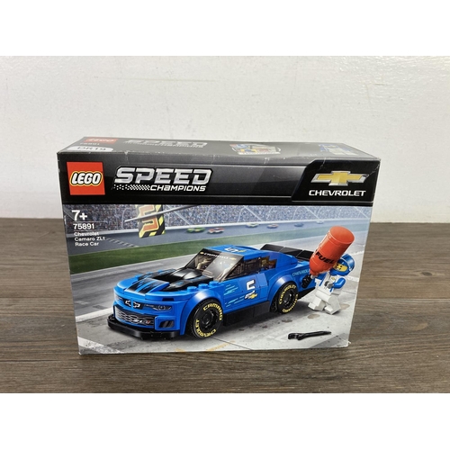 390 - Two boxed Lego Speed Champions construction sets, 75891 Chevrolet Chimaro ZL1 race car and 75892 McL... 