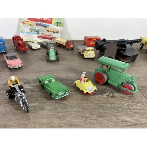 400 - A collection of mid 20th century diecast model vehicles to include Dinky 237 Mercedes Benz, Corgi Ka... 