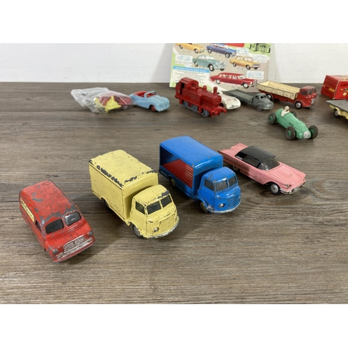 400 - A collection of mid 20th century diecast model vehicles to include Dinky 237 Mercedes Benz, Corgi Ka... 