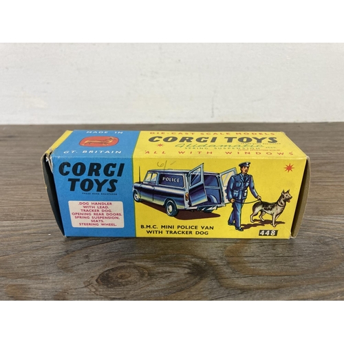 401 - A boxed Corgi 448 B.M.C. Mini police van diecast model vehicle with tracker dog