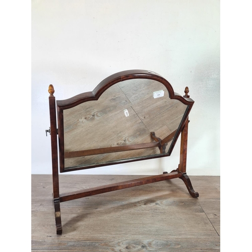 541 - A late 19th/early 20th century mahogany framed dressing table mirror - approx. 52cm high x 56cm wide