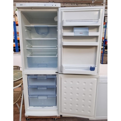 798 - A Bosch Exxcel Maxx freedom performance upright fridge/freezer with fitted trolley - approx. 187cm h... 