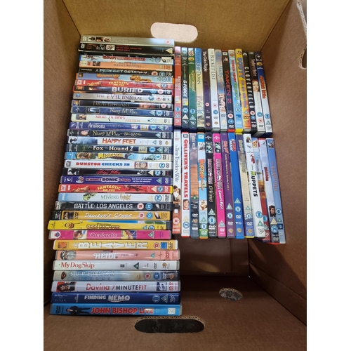 730 - Two boxes containing a collection of DVDs - see images for titles