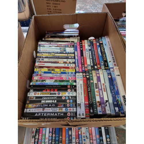 732 - Two boxes containing a collection of DVDs - see images for titles