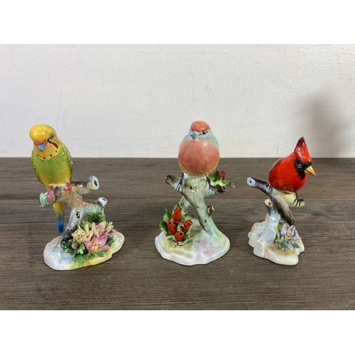 328 - Thirteen ceramic and resin bird figurines to include Royal Adderley, The Leonardo Collection Kingfis... 