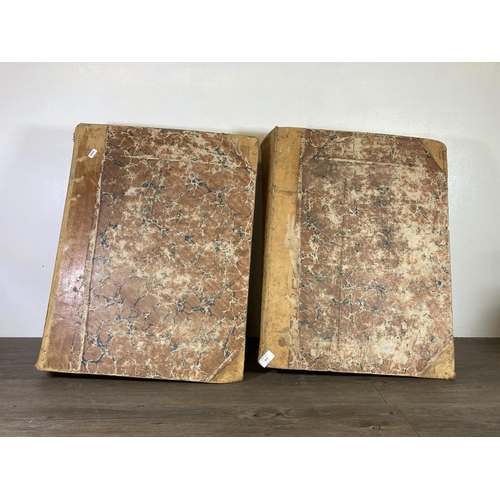 453 - A pair of 19th century The Times 1st January - 31st December 1848 hardback books - approx. 63cm high... 