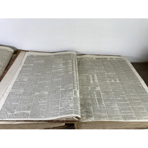 453 - A pair of 19th century The Times 1st January - 31st December 1848 hardback books - approx. 63cm high... 