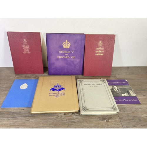 455 - Five commemorative books to include Coronation Souvenir book 1937, The Coronation of King George V a... 