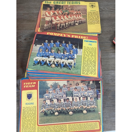 471 - A large collection of vintage football magazine cut outs