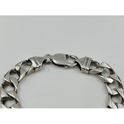 2125 - A .925 silver curb link bracelet - approx. gross weight 28.32 grams and 17.5cm long