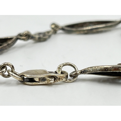 2156 - Four pieces of .925 silver jewellery - approx. gross weight 41.38 grams