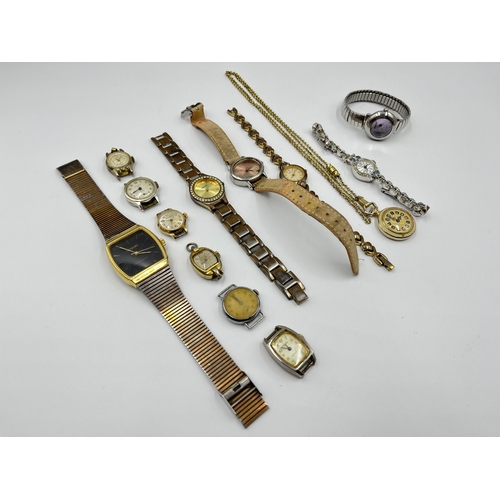 2210 - A collection of vintage and contemporary quartz and mechanical lady's watches to include Ingersoll, ... 