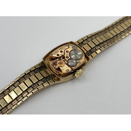 2214 - A 1973 Omega cal. 485 mechanical 9ct gold cased lady's wristwatch with 9ct gold Omega strap - approx... 