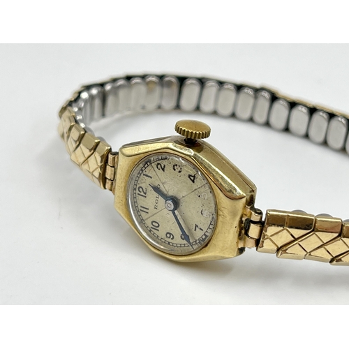 2217 - A 1936 Rolex Rolco 9ct gold cased lady's wristwatch