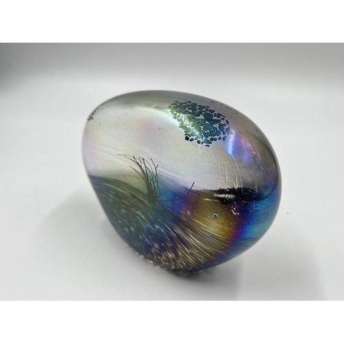 288 - A Glasform iridescent glass paperweight - approx. 9cm high x 12cm wide