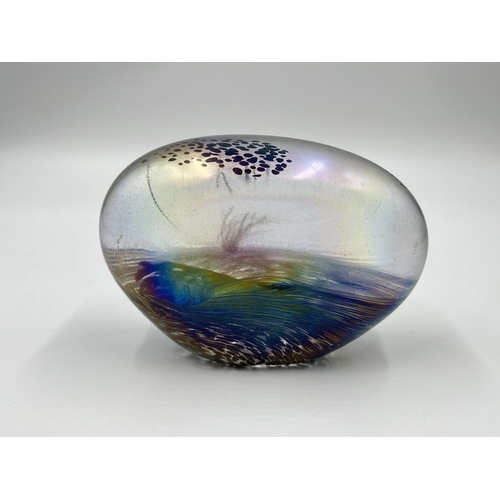 288 - A Glasform iridescent glass paperweight - approx. 9cm high x 12cm wide