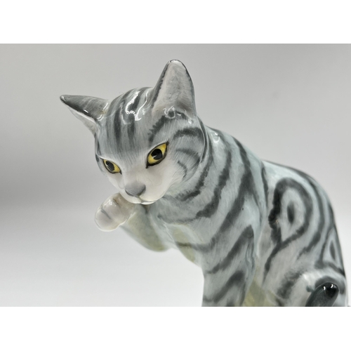 246 - A Royal Adderley cat figurine - approx. 13.5cm high x 14cm wide