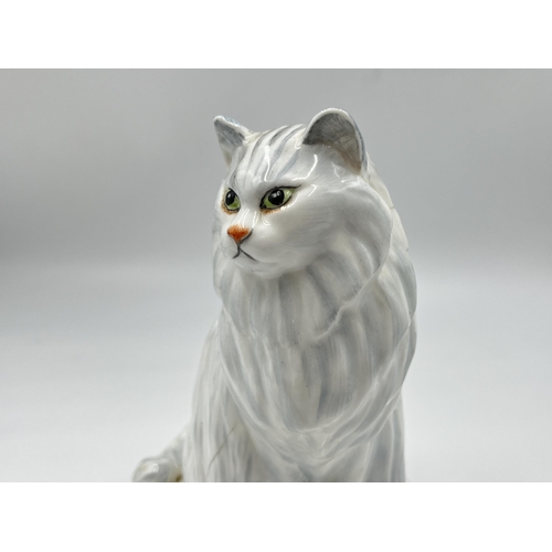 247 - A Royal Adderley cat figurine - approx. 17cm high x 13cm wide