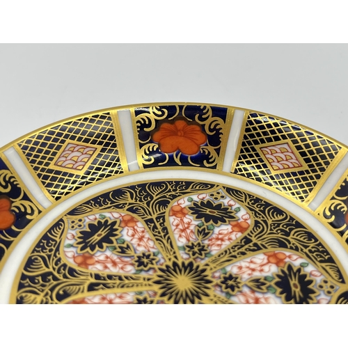 256 - A boxed Royal Crown Derby 1128 Old Imari circular trinket dish - approx. 11cm diameter