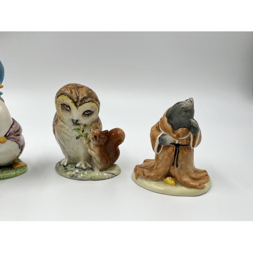 277 - Four ceramic animal figurines to include Beswick Beatrix Potter's Jemima Puddleduck, Beswick Beatrix... 