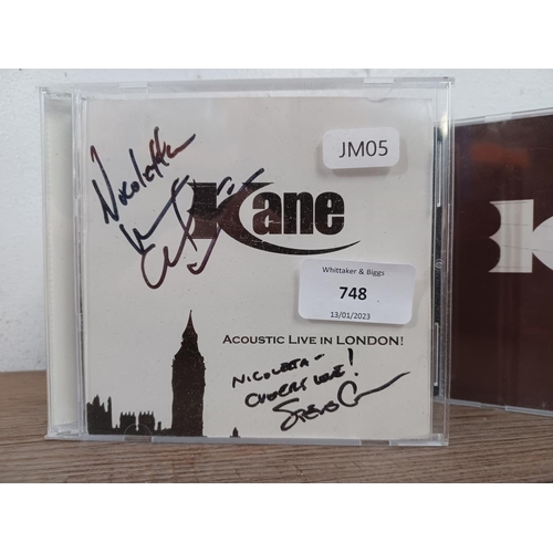 748 - Two Kane CDs, one signed 'Acoustic Live in London' and one self-titled