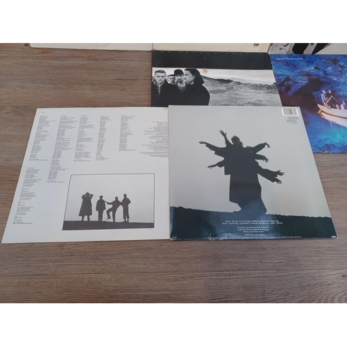 749 - Six LP vinyl records, Echo & the Bunnymen 'Porcupine', 'Echo & the Bunnymen' and 'Ocean Rain', U2 'O... 