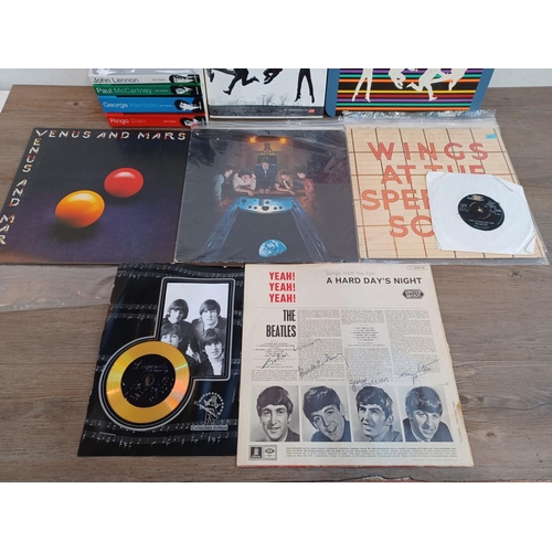 757 - A collection of The Beatles and related LP vinyl records and collectibles; LPs to include 'Rock 'n' ... 