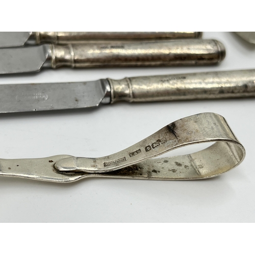 2261 - Seventeen pieces of hallmarked sterling silver cutlery to include three Georgian Robert Gray Scottis... 