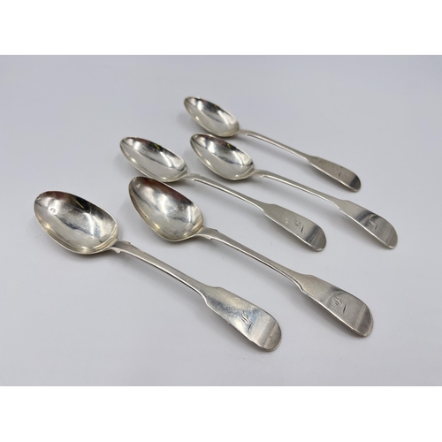 2262 - A set of five William Marshall hallmarked Edinburgh silver spoons, dated 1832 - approx. gross weight... 