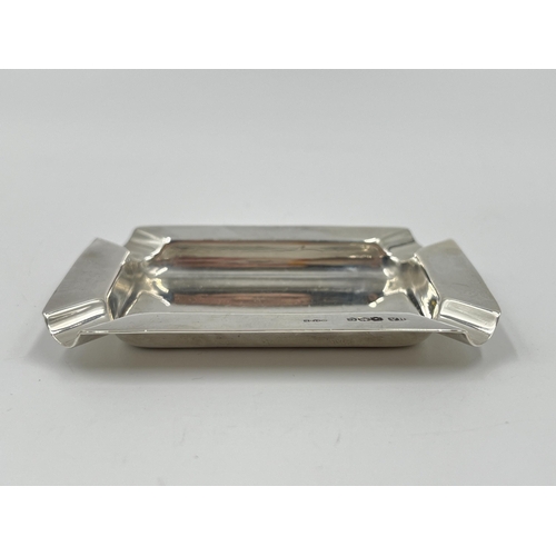 2266 - A hallmarked Sheffield silver ashtray, dated 1945 - approx. gross weight 39.2 grams and 8.5cm x 6.5c... 