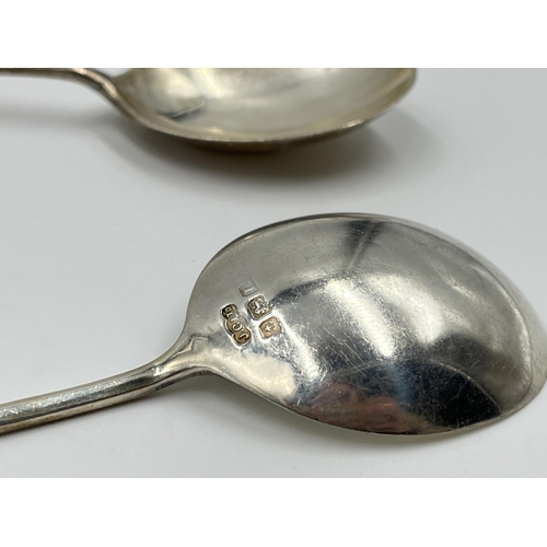 2273 - A cased set of seven Joseph Gloster Ltd hallmarked Birmingham silver seal top spoons, dated 1935 - a... 