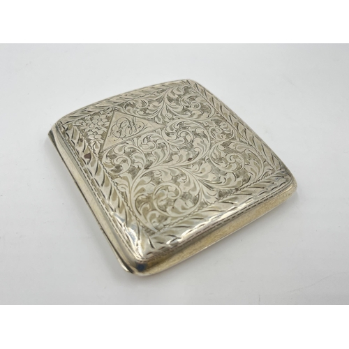 2276 - A Frederick Field hallmarked Birmingham silver cigarette case, dated 1922 - approx. gross weight 92 ... 