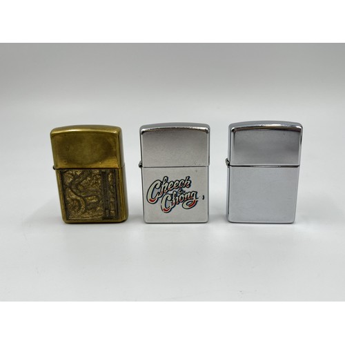 2363 - Three Zippo cigarette lighters