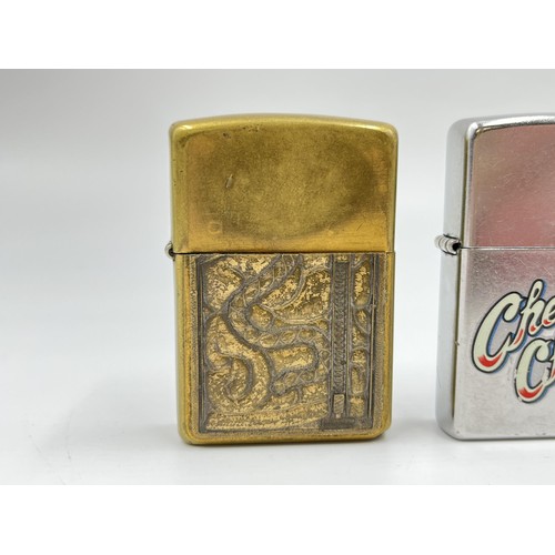 2363 - Three Zippo cigarette lighters